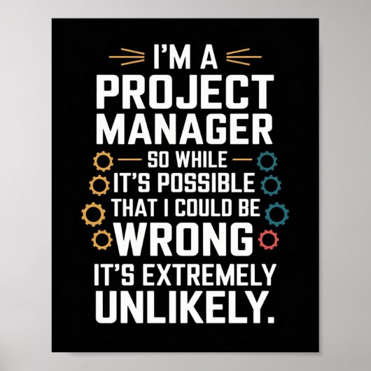 Projektmanager Leinwand Kunst - Funny Office Decor Poster (Vorne)