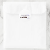 Projektmanager mit Koffein Runder Aufkleber (Tasche)
