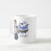 Projektmanager-Mug-Design Kaffeetasse (Vorderseite Links)