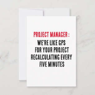 Projektmanager Wir sind wie GPS für Ihr Projekt Dankeskarte