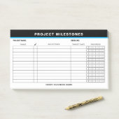 Projektmeilenstein-Tracker-Klebezettel hinzufügen Post-it Klebezettel (Auf Schreibtisch)