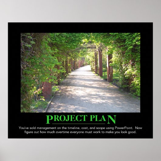 Projektplan - einfach mit PowerPoint übereinstimme Poster (Vorne)