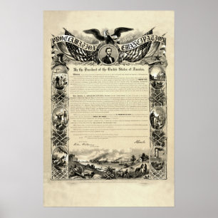 Proklamation der Emanzipation durch Abraham Poster