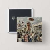 Proklamation des neuen Königs von Dahomey Button (Vorne & Hinten)