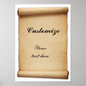 Proklamationsrolle für Pergament Poster (Vorne)