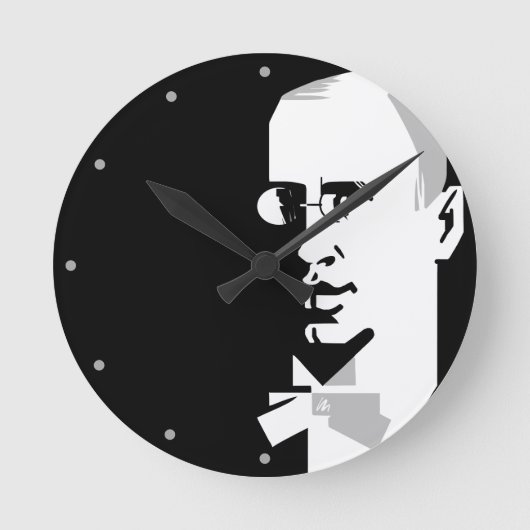 Prokofiev Runde Wanduhr (Vorderseite)