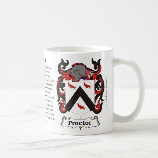 Proktor, Geschichte, Bedeutung und das Wappen Kaffeetasse (Rechts)