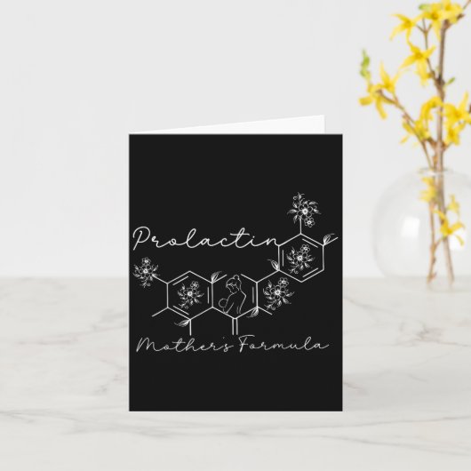 Prolactin Mothers Formula Lactation Nurse Labor An Karte (Gelbe Blume)