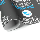 Proleben-Baby-Jeremias-1:5 Bibel-Vers Geschenkpapier (Rolleneckpunkt)