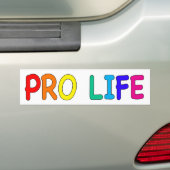 "PROleben" (IN DEN REGENBOGEN-FARBEN) Autoaufkleber (Auf Auto)