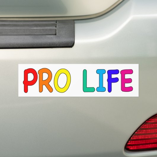 "PROleben" (IN DEN REGENBOGEN-FARBEN) Autoaufkleber (Auf Auto)
