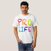 "PROleben" (IN DEN REGENBOGEN-ZEICHENSTIFTEN) T-Shirt (Vorne ganz)