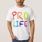 "PROleben" (IN DEN REGENBOGEN-ZEICHENSTIFTEN) T-Shirt (Vorderseite)
