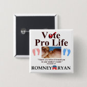 Proleben Romney Ryan Baby-Knopf Button (Vorne & Hinten)