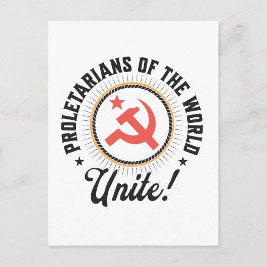Proletarians of the World Unite! Postkarte (Vorderseite)