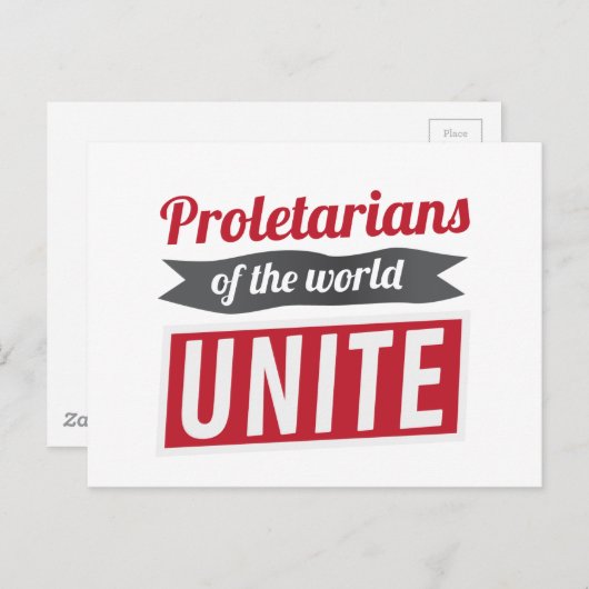 Proletarier der UNITE Postkarte (Vorne/Hinten)