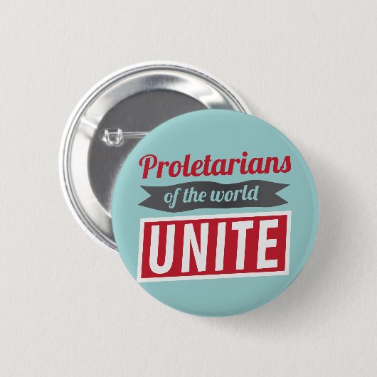 Proletarier der Welt VEREINIGEN Button (Vorne & Hinten)