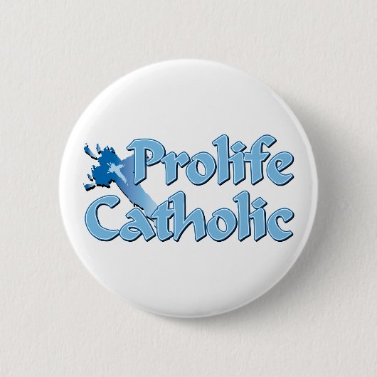 Prolife katholisches Kreuz Button (Vorderseite)