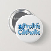Prolife katholisches Kreuz Button (Vorne & Hinten)
