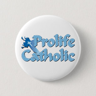 Prolife katholisches Kreuz Button