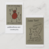 prollynotfunny.com, etwas täglich visitenkarte (Vorne/Hinten)