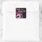 Prom 2011 Mystic Masquerade Party Quadratischer Aufkleber (Tasche)