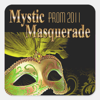 Prom 2011 Mystic Masquerade Party Quadratischer Aufkleber