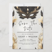 Prom Costume Masquerade Ball Hochzeit Save The Date (Vorderseite)