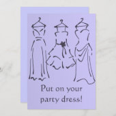 Prom Dress Design anpassbar Einladung (Vorne/Hinten)