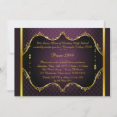 Prom Einladung, Prom, Prom Senior, elegant, lila Einladung (Vorderseite)