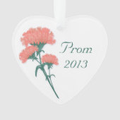 Prom Keepake mit traditionellen rosa Nelken Ornament (Vorderseite)