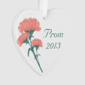 Prom Keepake mit traditionellen rosa Nelken Ornament (Vorderseite)