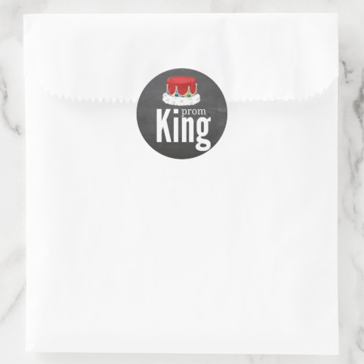 Prom King Runder Aufkleber (Tasche)