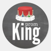 Prom King Runder Aufkleber (Vorderseite)