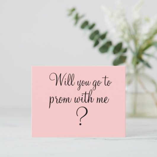 Prom mit mir? Ja/Nein Postkarte (Stehend Vorderseite)