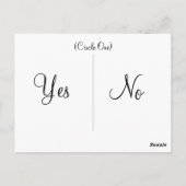 Prom mit mir? Ja/Nein Postkarte (Rückseite)