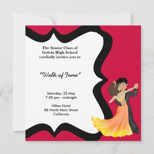 Prom Night Dance Einladung (Vorderseite)