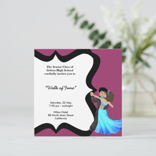 Prom Night Dance Einladung (Stehend Vorderseite)