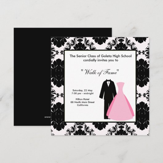 Prom Night Einladung (Vorne/Hinten)