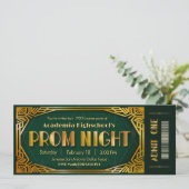 Prom Night - Gatsby Invitation Ticket Invitation Einladung (Stehend Vorderseite)
