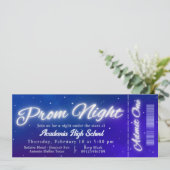 Prom Night - Under the Stars Ticket Invitation Einladung (Stehend Vorderseite)