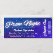 Prom Night - Under the Stars Ticket Invitation Einladung (Vorderseite)