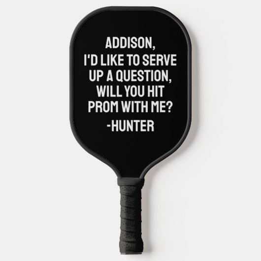 Prom Proposal Promposal Pickleball Schläger (Vorderseite)