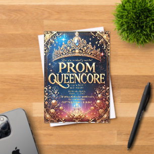 Prom Queencore Einladung : atemberaubendes königli