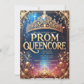 Prom Queencore Einladung : atemberaubendes königli (Vorderseite)