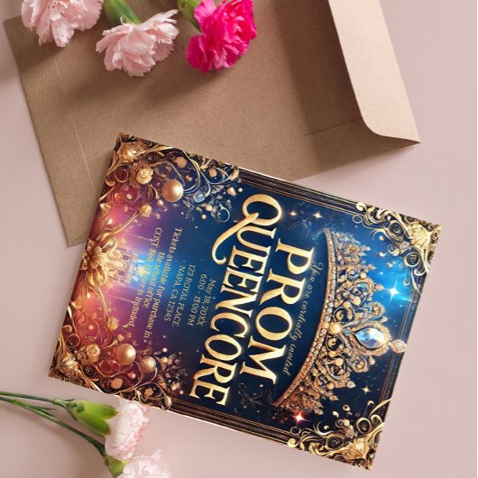 Prom Queencore Einladung : atemberaubendes königli