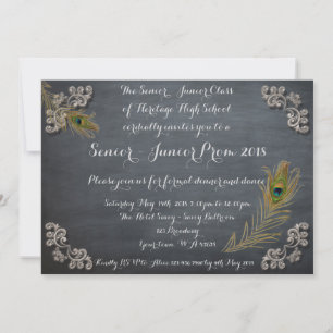 Prom Senior Junior, Chalkboard, Handschrift Einladung