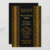 Prom Senior Junior, Disco, Gatsby-Stil, Säulenlich Einladung (Vorne/Hinten)