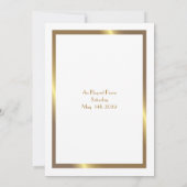 Prom Senior Junior, White Gold Geometric, Art Deco Einladung (Rückseite)