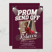 Prom-Spotlight-Prom abschicken schwarze Goldkette Einladung (Vorne/Hinten)